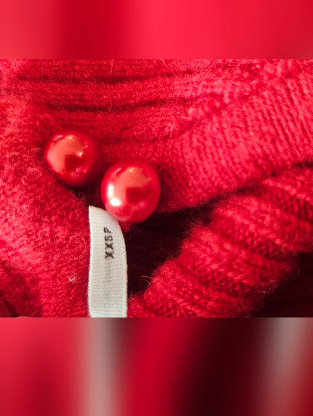 Anthropologie ~ Feather Bone Oda Red Sweater Dress - Picture 11 of 13